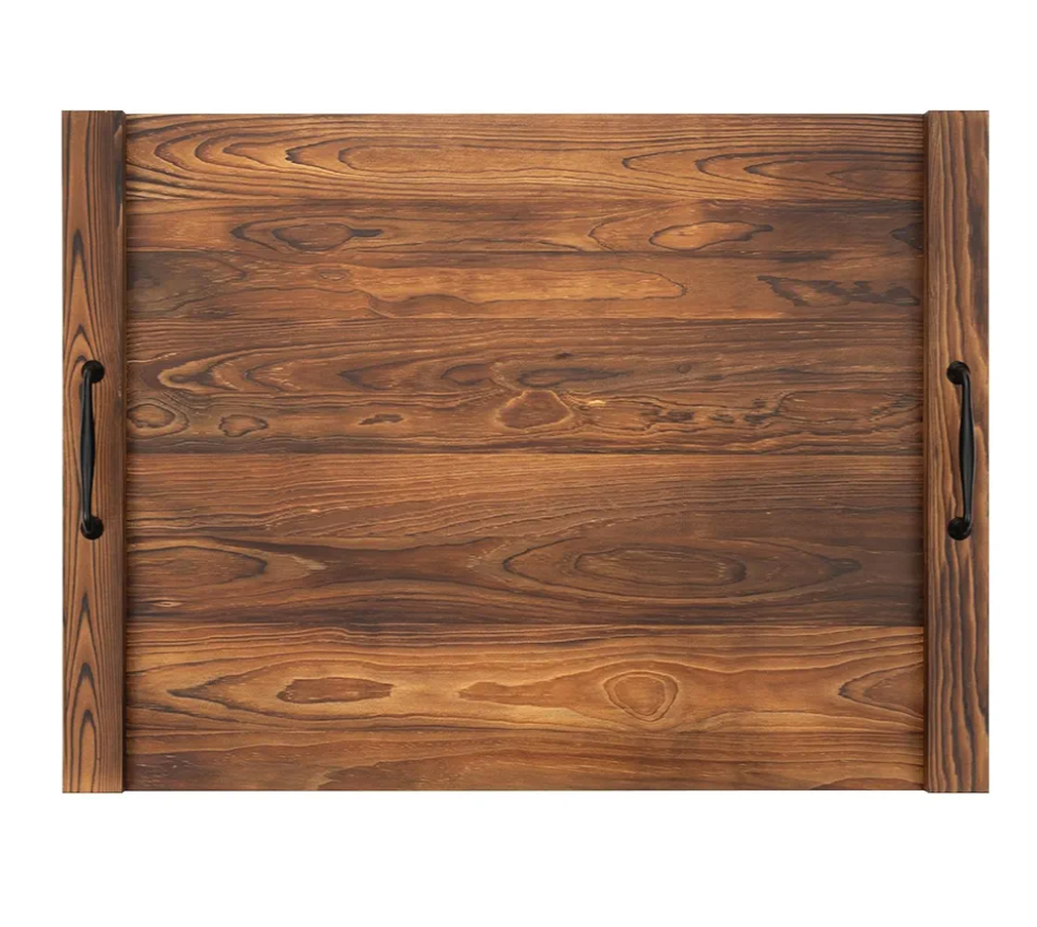 Noodle Board Stovetop Cover with Handles, Sink Wood Block Covers for Electric & Gas Stove, RV Stove Burner, Farmhouse Decorative Wooden Tray for Kitchen