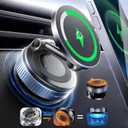 Magnetic Phone Holder for Car, Magsafe Car Mount with Nano Gel Suction Cup for Dashboard & Windshield, Compatible with iPhone 12/13/14/15/16/17 Series, Including Pro & Pro Max Models (Gray)