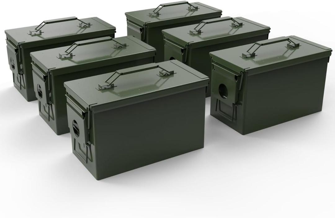 HARDROCK 30 50 Cal Ammo Can Metal 9mm Ammo Box Storage Crate case for Shotgun Bullet Rifle Nerf Ammunition Waterproof case-Gard Organizer