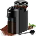 Wancle Electric Burr Coffee Grinder - Adjustable with 28 Precise Grind Settings for 12 Cups - Professional Coffee Bean Grinder (Plastic, Black)