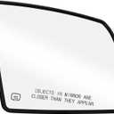 Right Passenger Side Heated Mirror Glass Replacement For 2008-2017 Toyota Sequoia & 2007-2020 Toyota Tundra - Side Mirror Glass With Rear Holder