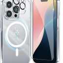 Astter for iPhone 16 Pro Max Case Clear, Magnetic iPhone 16 ProMax Case [Compatible with MagSafe],with Screen Protector & Camera Protection for Shockproof Cover iPhone 16 Pro Max Phone Case 6.9"