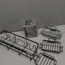 Premium Stainless Steel Shower Enclosure Non Perforated Bathroom Shelf Shower Rack Sticky Shower Box 5 Pack Black Stainless Steel Bath Organizer Bathroom Storage and Home Decoration