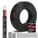 18 Gauge Wire 2 Conductor Electrical Wire, 18 AWG Wire Stranded PVC Cord, 12V Low Voltage/Oxygen-Free Tinned Copper/Flexible 18/2 Cable for Automotive Marine LED Strips Lamps Lighting (30FT/ 9M)