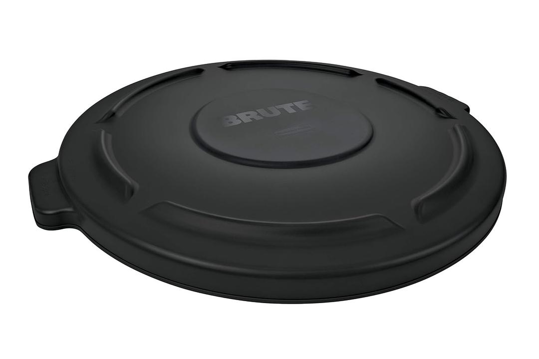 Rubbermaid Commercial Products BRUTE Heavy-Duty Round Trash/Garbage Lid 44-Gallon Black for Landscapers/Construction Sites/Restaurants/Back of House/Offices/Warehouses/Commercial Environments