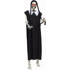 Soulchen 12 ft Skeleton Outfit Accessories Halloween Skeleton Outfit Set, Black Skirt Giant Sized Clothing for 12 ft Halloween Garden Outdoor Decor(Wig not Included)