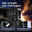 Grimtron Smart Biometric Safe Fingerprint Lock Box with Silent Mode, Backlit Keypad and LED Light, Small Caja Fuerte (16.54"H x 12.99"D x 13.78"W)