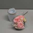6 Sets Artificial Peonies Flower Peony Bouquet with Galvanized Metal Pot Silk Fake Peonies Faux Flower Arrangements for Wedding Table Centerpiece Party Home Room (Pink)