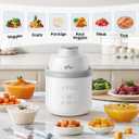 Bear NutriEase AllStage Stainless Steel Baby Food Maker Steamer and Blender, Truly OneStep Baby Food Processor Puree Maker Grinder Mills, Auto Cooking&Grinding for Healthy Homemade Baby Food, BPA-Free