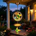 4 x Hummingbird Solar Lantern Outdoor Waterproof Welcome Sign lamp Birthday Gifts for Women Mom Outside Hanging Lights Decor for Garden Yard Patio Backyard Porch