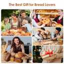 Bread Bags for Homemade Bread, 2 Packs Reusable Cotton Sourdough Breads Bag, BPA Free, Gifts for Sourdough Bakers12x17 (Large, Beige)