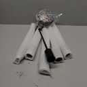 BrkNit 6-Light Sputnik Chandeliers, Black Modern Semi Flush Mount Ceiling Light with E26 Base, Mid Century Industrial Vintage Kitchen Farmhouse Light Fixtures for Dining Room Bedroom Living Room