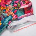 Boho Western Cowgirl Shirts for Women: Vintage Western Rodeo Graphic Tee Cowgirl 3D Digital Printing Short Sleeve Tops (Small)