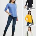 baleaf Women's Long Sleeve Workout Shirts for Women Active Tops Soft Activewear Moisture Wicking Running Clothes Travel (Blue, M)