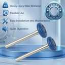 10 Pack 7" Stem Blue 2" Nylon Garage Door Roller with Protective Sealed-Cap(Dustproof), Ultra Quiet & Long-Lasting, Commercial High Load Capacity, Double Sealed Bearings