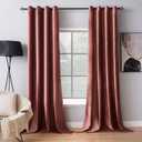 MIULEE Elegant Velvet Curtains Dusty Rose Pink Grommet Curtains Thermal Insulated Soundproof Room Darkening Blackout Curtains/Drapes for Girls & Ladys Living Room/Bedroom Decor 52 x 84 Inch 2 Panels (52"W x 84"L (Pack of 2))