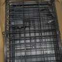 Amazon Basics Durable, Foldable Metal Wire Dog Crate with Tray, Single Door, 18 x 12.4 x 15 in, Black