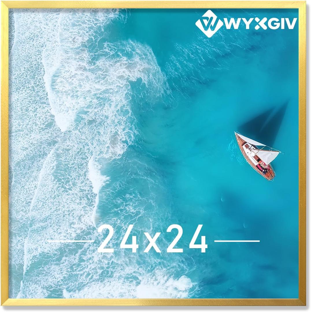 Gold 24x24 Picture Frame Lightweight yet Durable Frame Wall Hanging