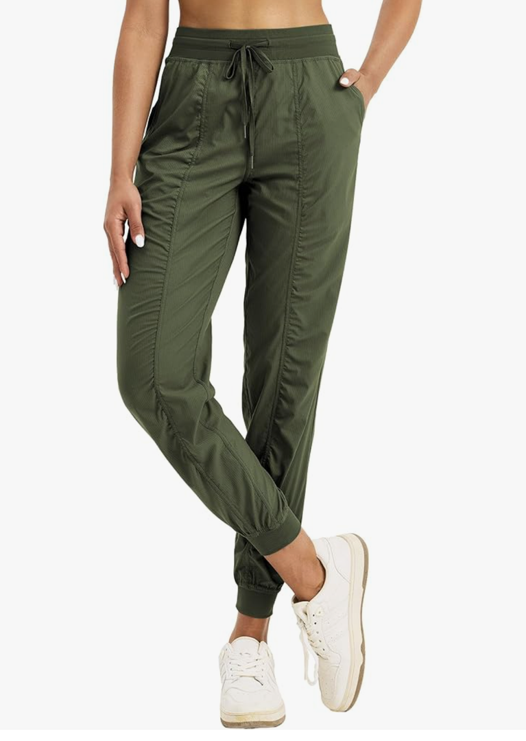 Baleat Women's Workout Jogger Studio Track Athletic Pants Hiking Casual Pants with Pockets Lightweight XL