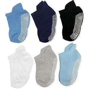 SHOWAY Unisex Kids Non Slip Ankle Socks For Infants 6 Pieces Modern Socks  (3-5T, Assorted)