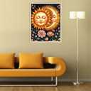 2 x Miairivy Sun & Moon 5D Diamond Painting Kits for Adults, Diamond Art Sets for Adults Beginners, Full Round Drill Dot DIY Gem Art Craft Home Wall Decor and Gift - 12x16 Inches