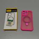 MOCCA Design for iPhone 16 Pro Max Case with Magnetic Invisible Stand [Full Camera Protection] [Compatible with Magsafe] Military Drop Shockproof Translucent Matte Phone Case Cover 6.9",Hot Pink