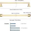 10 Pack 7 Inch(177mm) Kitchen Cabinet Handles Brushed Brass Cabinet Pulls Gold Kitchen Cabinet Hardware Drawer Pulls for Dresser Cupboard Wardrobe