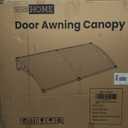 VIVOHOME Polycarbonate Window Door Awning Canopy Transparent with Black Bracket 40 Inch x 80 Inch