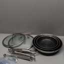 Non Stick Frying Pans, 8+10+12 inch with 2 Lid, Hybrid Frying Pans Set Nonstick,non stick Skillets Stainless Steel, Dishwasher & Oven-Safe, Induction Compatible Cooking Pan, PFOA Free Cookware