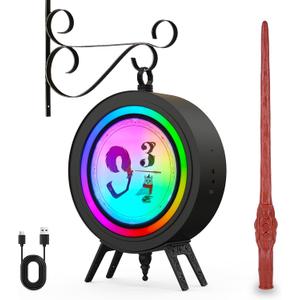 Decorations LED Night Light: with Wand Remote, Double-Sided RGB Vintage Lamp, for Wall or Table Lighting, Smart Night Mode, 84H Runtime, Themed Christmas Halloween & Birthday Gift