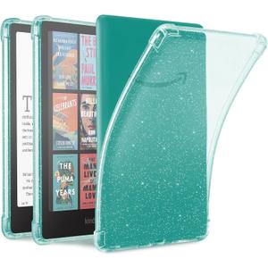 iDLEHANDS Clear Case for 7" All-New Kindle Paperwhite 12th Gen 2024 & Kindle Colorsoft Signature Edition (2024 Release) - Ultra Slim Soft TPU Transparent Cover & Lightweight, Clear Glitter
