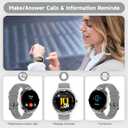 Smart Watches for Men Women, 1.43'' AMOLED Touchscreen Smartwatch for Android & iPhone, 150+ Sports Modes, Waterproof Fitness Tracker, Heart Rate/SpO2/Stress/Sleep Monitor, 2 Bands, Silver