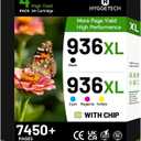 936XL Ink Cartridges Combo Pack Replacement for HP 936XL Ink Cartridges 936e 936 Ink Cartridges for HP Printers OfficeJet Pro 9110 9120 9122 9125 9128 9130 9135 9730