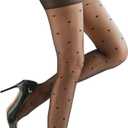 30D Sheer Dot tights for women Stockings for Women Sheer Ultra Thin High Waist Pantyhose (Medium, Black1)