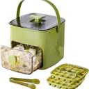 Ice Cube Tray with Lid and Bin, 2 Pack Ice Trays for Freezer, 48 Pcs Ice Cube Mold with Ice Tong, Ice Mold for Whiskey, Cocktail, Tea, Coffee (Green)