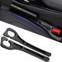 Car Seat Gap Filler Organizer Universal for Car SUV Truck Accessories Seat Gap Plug Blocker with Storage Slot Black 2 Pack