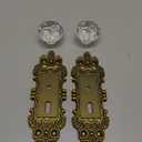 Vintage Dummy Door Knob Interior 2 Pack Crystal Glass Door Knobs Antique Bronze Cabinet Knobs Keyless Decorative Hallway Closet Door Pulls Dresser Handles