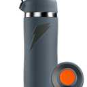 Gatorade 'Overtime' 32oz Stainless Steel Water Bottle, Twist Cap, Grey (Gray)