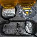 Auxbeam 5In LED Offroad Lights Ultra-Wide Series, 270° Side Shooter Driving Pods with White/Amber DRL+Turn Signal Light, 174W 20400LM Spot Flood Combo Cube Fog Light with Yellow/Black Cover