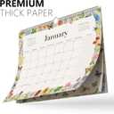 4 x Jotsome Wall Calendar 2026, 14.2"x11.2" Monthly Calendar From Now To December 2026, Bleed-Proof Paper Calendar with Notes For Home and Office, Easy Organizing(Florals)