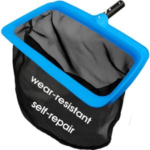 Pool Skimmer Net with Self-Repair Fine Nylon Mesh Bag, Pool Leaf Rake for Above Ground Pools & In-ground Pools, Pool Nets for Cleaning - Original Series (No Pole)
