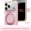 TORRAS for iPhone 17 Pro Max Case, 360 Magnetic Stand, [Fit for MagSafe] [4X Military-Grade Protection] Slim Case for iPhone 17 Pro Max Phone case,6.9", Translucent Pink, Ostand O3 Fitness Series