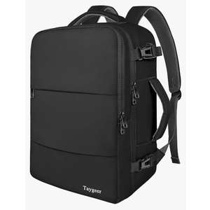 Taygeer Travel Laptop Backpack for Men Women, Airplane Approved Travel Backpack Suitcase with Usb Charging Port, Lightweight College 35l Luggage Bag 15.6inch Laptop Mochila Gifts for Business,Black