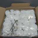 Zeyune 200 Pcs Artificial Rose Flowers Foam Fake Rose Bulk Faux Flower with 100 pcs Stem for DIY Wedding Bouquet Centerpieces Floral Arrangement Bridal Shower Party(White)
