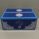 fanquare Bone China Tea Sets for Adults, 21-Piece Blue Lace and Roses Porcelain Tea Service with Sugar Bowl & Creamer, English Cremic Floral Teacups Set of 6 for Women Tea Party