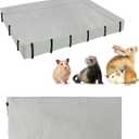 Waterproof Guinea Pig Cage Tarp Bottom for C & C Grids Habitat, 36"*24" Washable Guinea Pig Cage Liner Base for Rabbits Hamsters Hedgehogs Ferrets Small Pets (No Cage) (Grey)