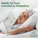 SafeRest Waterproof Mattress Protector King Size Absorbent Breathable Soft Fitted Bed Cover with 18" Deep Stretchable Pockets Machine Washable King Mattress Cover