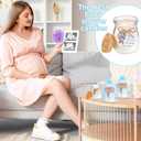 20 Pcs Bear Baby Shower Favors Party Candle Lavender Scented Glass Mason Jar Wax Candle Bulk for Guests Girl Boy Gender Reveal Party Gifts(Brown) (Blue)