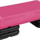 Fitvids Step Aerobic Platform, Exercise Step with 5 levels Adjustable Height, 4 Stackable Risers, Fitness Training Workout Stepper for Home Gym, Cardio Strength, Multiple Options