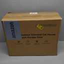 Indestructible Heated Cat House for Outside Winter, 100% Waterproof, Safe Escape Door, Insulated Outdoor Cat Shelter with Heater for Feral Barn Cat Kitty (Forest Green, 13"x17"x18")